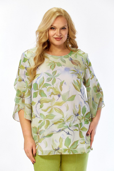 Блуза Элль-стиль 2461а фисташка - фото 8