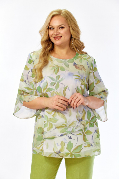 Блуза Элль-стиль 2461а фисташка - фото 6