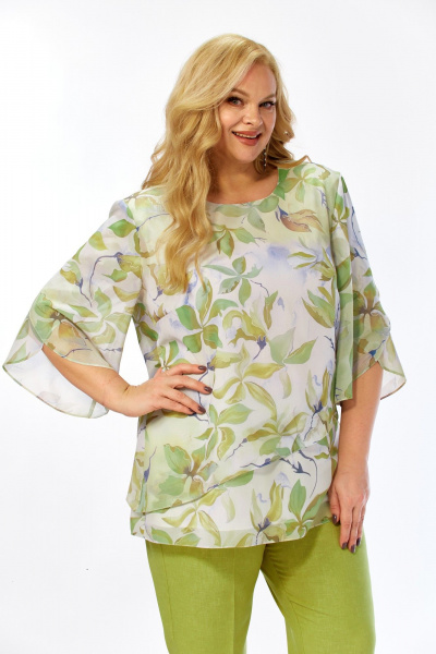 Блуза Элль-стиль 2461а фисташка - фото 5