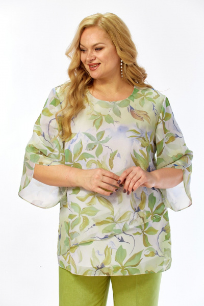 Блуза Элль-стиль 2461а фисташка - фото 4