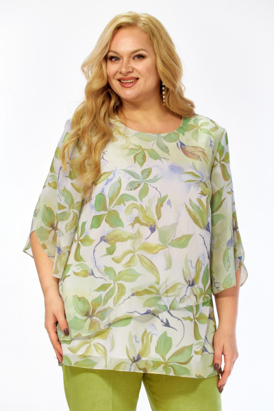 Блуза Элль-стиль 2461а фисташка - фото 3