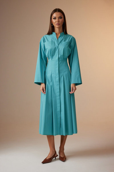 Платье N.O.W. 1674 бирюза - фото 4