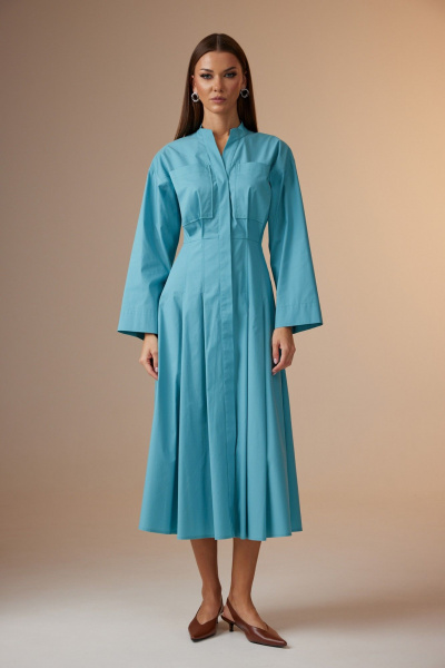 Платье N.O.W. 1674 бирюза - фото 2