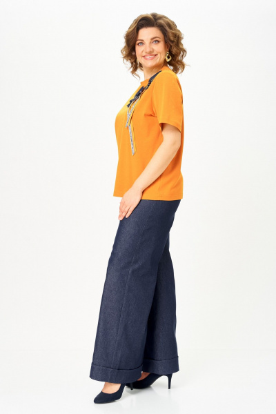 Брюки, футболка Michel chic 1368/1 манго-синий - фото 4