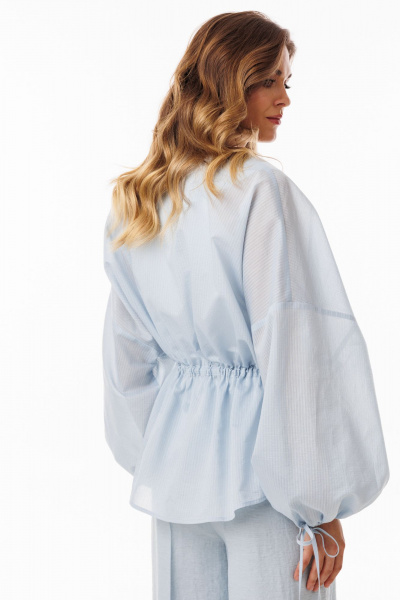 Блуза EOLA 3085 голубой_полоска - фото 9