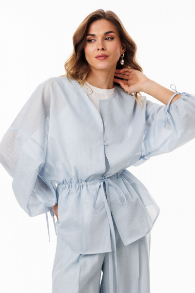 Блуза EOLA 3085 голубой_полоска - фото 1