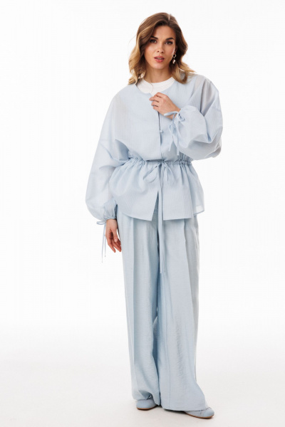 Блуза EOLA 3085 голубой_полоска - фото 7