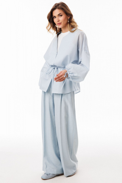 Блуза EOLA 3085 голубой_полоска - фото 6