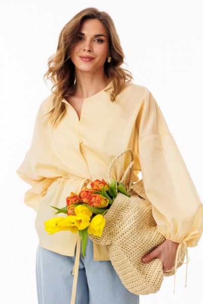 Блуза EOLA 3085.1 масло_полоска - фото 3