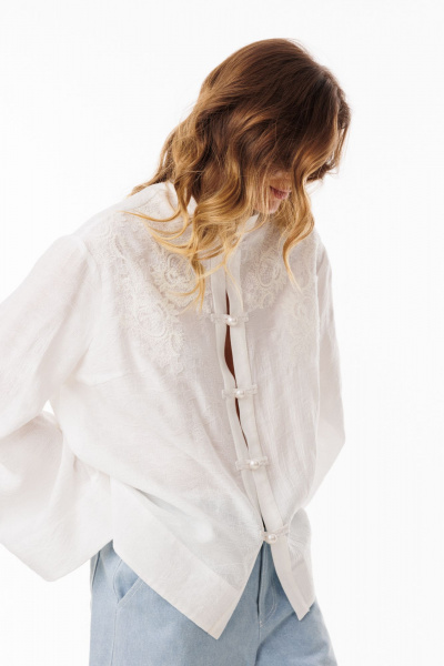 Блуза EOLA 3087 молочный - фото 9