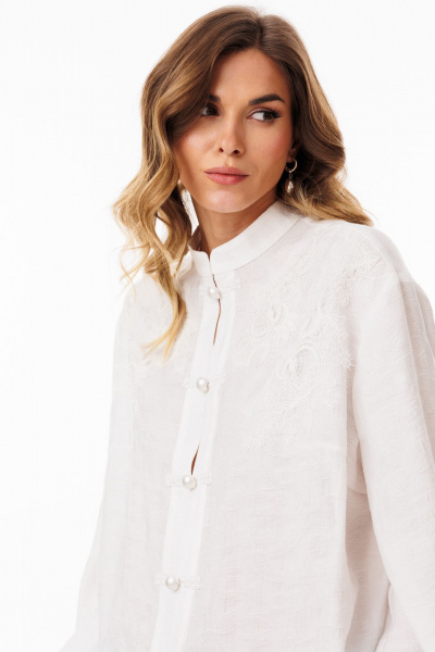 Блуза EOLA 3087 молочный - фото 7