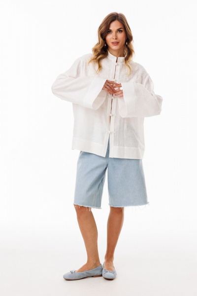 Блуза EOLA 3087 молочный - фото 5