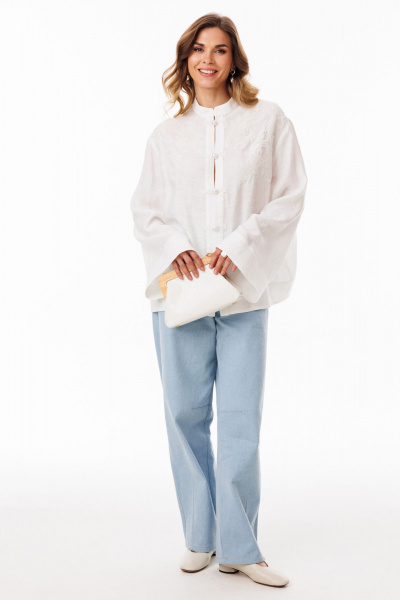Блуза EOLA 3087.1 молочный - фото 3