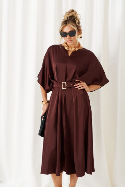 Платье Beautiful&Free 6443 шоколад - фото 3