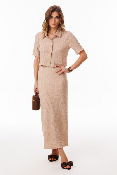 Блуза, юбка EOLA 3088 темно-бежевый - фото 3