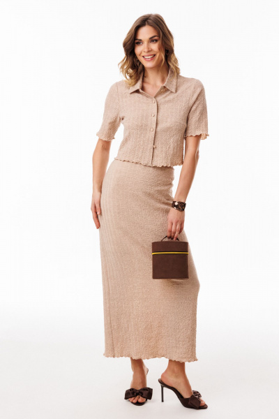 Блуза, юбка EOLA 3088 темно-бежевый - фото 1