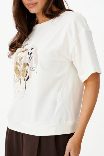 Джемпер Панда 121543 молочно-бежевый - фото 5