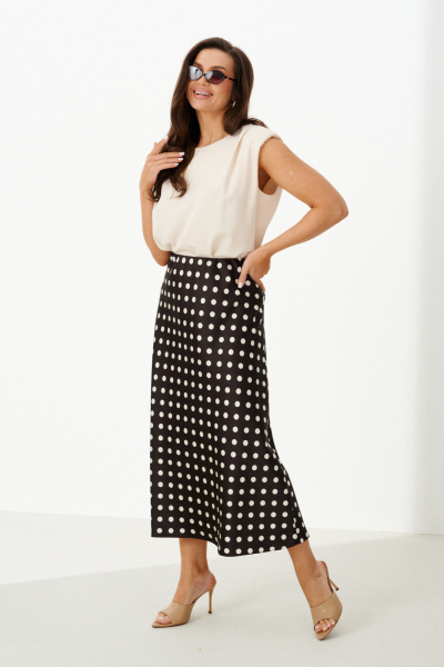 Юбка Панда 127750 коричневый - фото 3