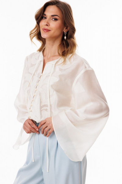 Блуза EOLA 3097 молочный - фото 12