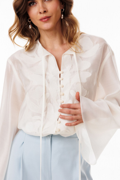 Блуза EOLA 3097 молочный - фото 11