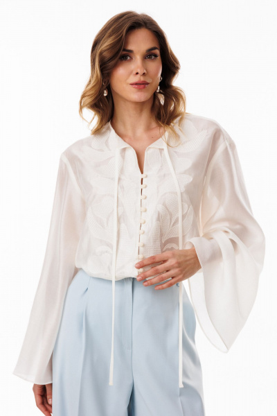 Блуза EOLA 3097 молочный - фото 10