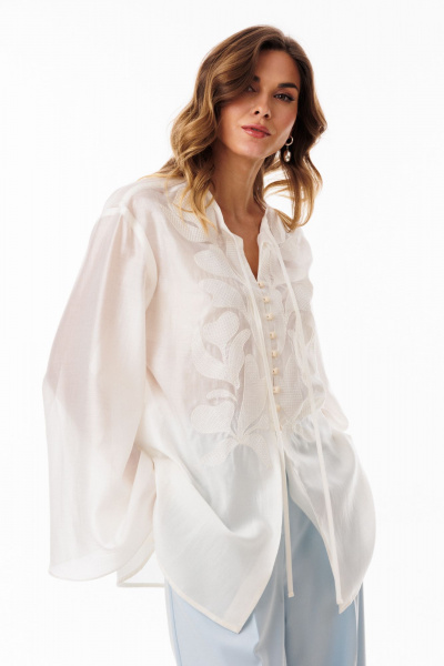 Блуза EOLA 3097 молочный - фото 6