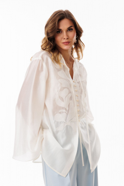 Блуза EOLA 3097 молочный - фото 5