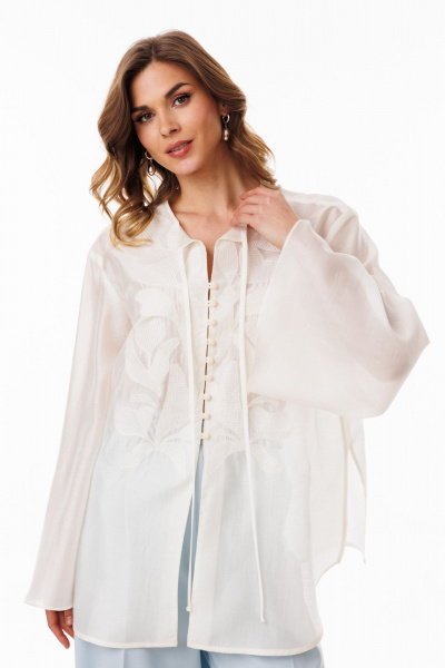 Блуза EOLA 3097 молочный - фото 3