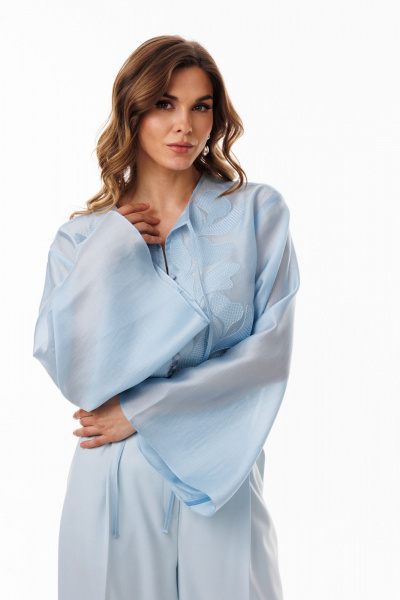 Блуза EOLA 3097 голубой - фото 8