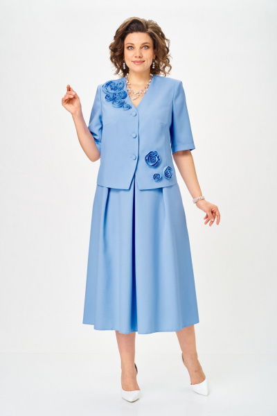 Жакет, юбка Lady Secret 26109 голубой - фото 9