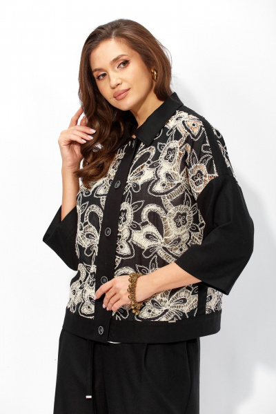 Брюки, жакет, топ TAiER 1437 черный - фото 5