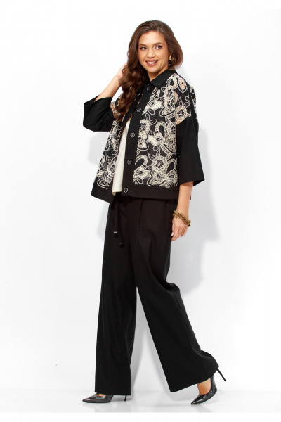 Брюки, жакет, топ TAiER 1437 черный - фото 4