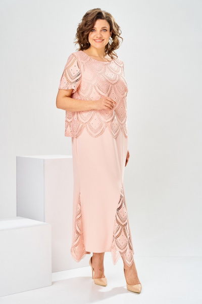 Платье Romanovich Style 1-2927 пудровый - фото 9