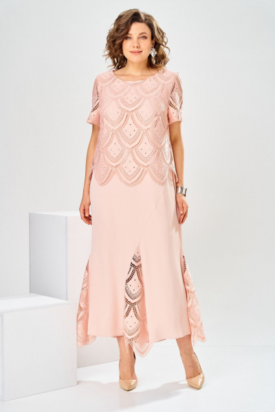 Платье Romanovich Style 1-2927 пудровый - фото 8