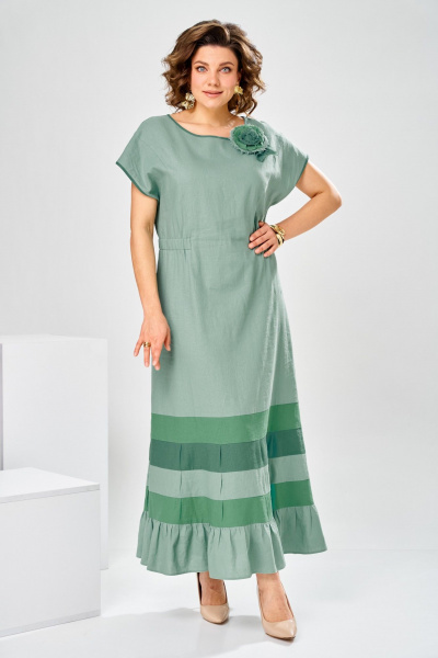 Платье Romanovich Style 1-2929 зеленый - фото 2