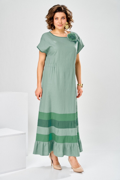 Платье Romanovich Style 1-2929 зеленый - фото 4
