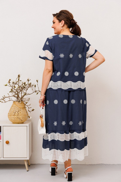 Блуза, юбка Romanovich Style 2-2676 синий - фото 5