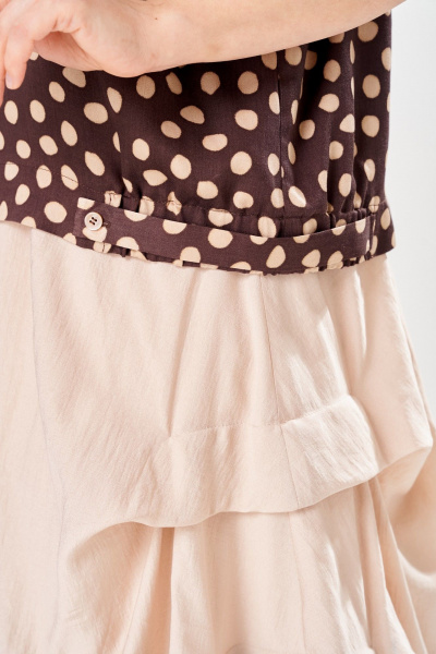 Блуза, юбка Romanovich Style 2-2916 горох/бежевый - фото 9