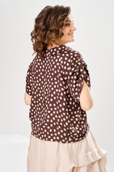 Блуза, юбка Romanovich Style 2-2916 горох/бежевый - фото 8