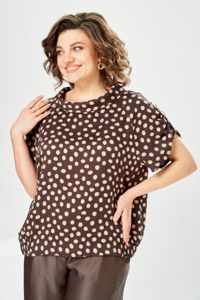 Блуза, брюки Romanovich Style 2-2924 коричневый - фото 6