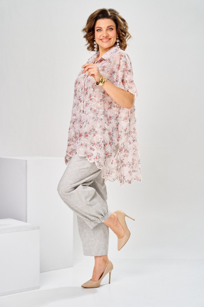 Блуза, брюки Romanovich Style 2-2928 розовый/серый - фото 4