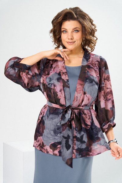 Кардиган, платье Romanovich Style 3-2789 серый - фото 12