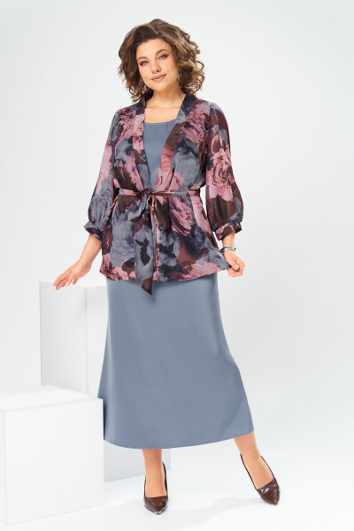 Кардиган, платье Romanovich Style 3-2789 серый - фото 5