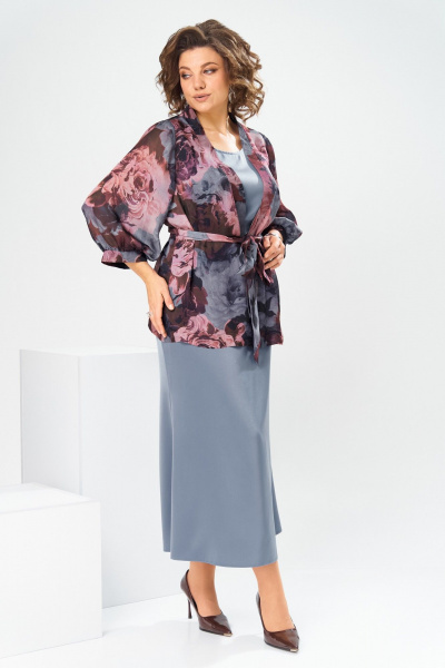 Кардиган, платье Romanovich Style 3-2789 серый - фото 6