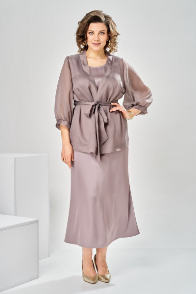 Кардиган, платье Romanovich Style 3-2789 капучино - фото 4