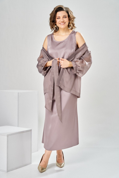 Кардиган, платье Romanovich Style 3-2789 капучино - фото 2