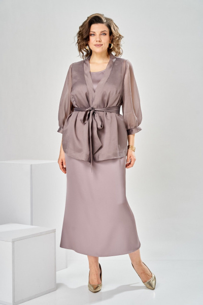 Кардиган, платье Romanovich Style 3-2789 капучино - фото 1