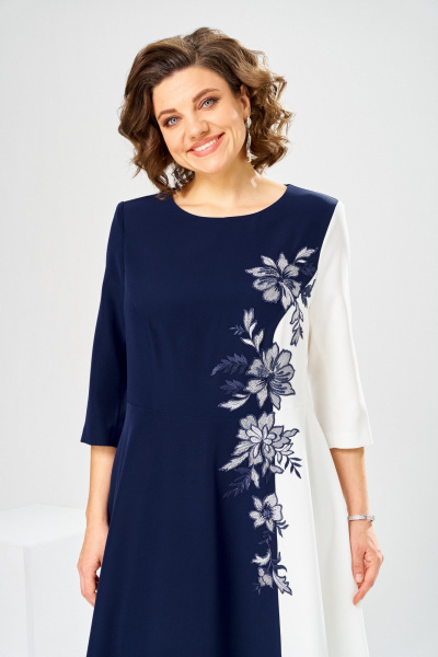 Платье Romanovich Style 1-2905 сине-белый - фото 6