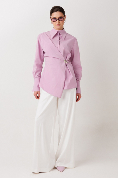 Рубашка ERTANNO 1027 сиреневый - фото 9