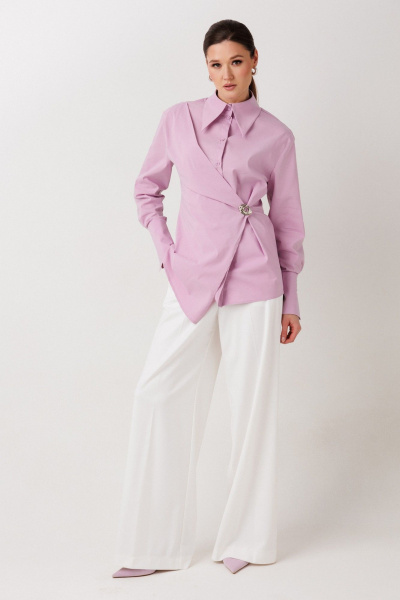 Рубашка ERTANNO 1027 сиреневый - фото 6